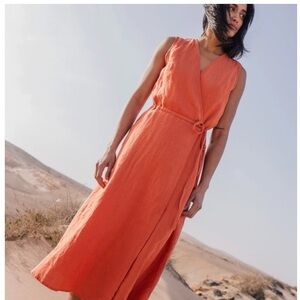 notPERFECTLINEN Burgundy Jumpsuit